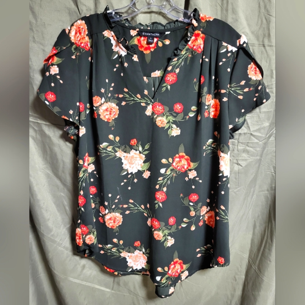 41 Hawthorn dark green blouse lg